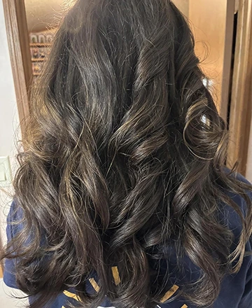 Hair styling results after