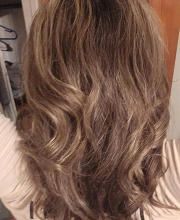 Hair styling results after