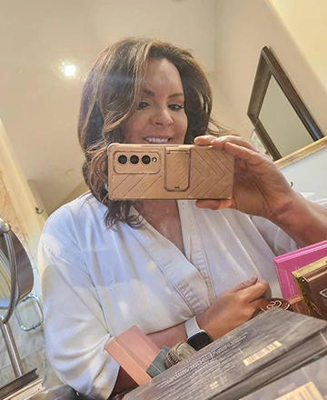 Hair styling results after